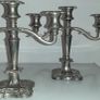 Antique Silver plated Candle Stands Image 2