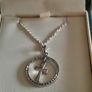 ladies silver chain and pendant Image 2
