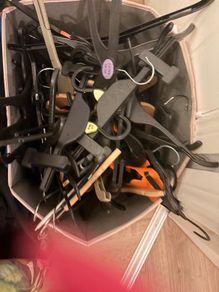2 boxes of mixed size clothes hangers most shop brands, some kids, some adults, some skirt hangers etc.  would like to move along quickly please.