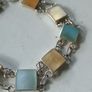 Mother of Pearl Sterling Silver Bracelet and Earrings Matching Set Image 5