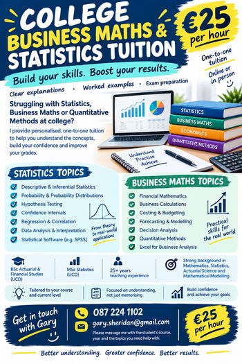 College Business Maths & Statistics Tuition