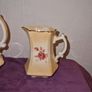 Antique pair of Rockingham Staffordshire floral jugs Image 3