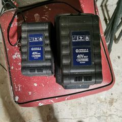two Spear and Jackson 40LB4001 Batteries and charger