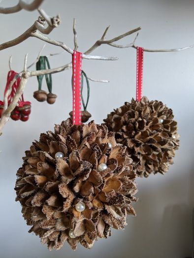 christmas beech baubles