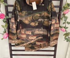 jacket Bnwt made in Italy khaki multi asymmetrical wrap closing jacket freesize