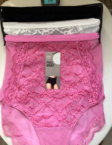 3 M&S High Waist Lace / Full Briefs