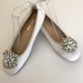Pedro Anton White Leather Ballerina Flats Eu 41 Size 7/ Image 2