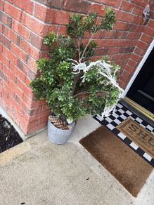 faux tree and pot
