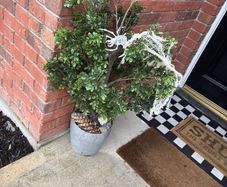 faux tree and pot