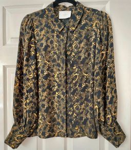 Just Female Snake Print Blouse - Size S