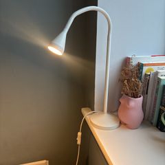 Modern White Desk Lamp. Flexible LED Light