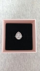 Pandora pear drop silver ring