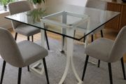 Glass topped Dining table