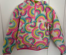 Rainbow hoodie / jumper for a girl, 122cm, 6-7 years