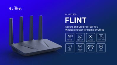 Flint (GL-AX1800) Wi-Fi 6 Home Secure Router