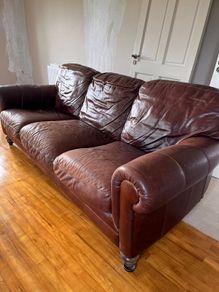 3 Piece Suite, Genuine Leather