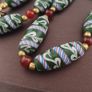 Vintage Venetian Style Feather Desgin Glass Beads Necklace Image 10