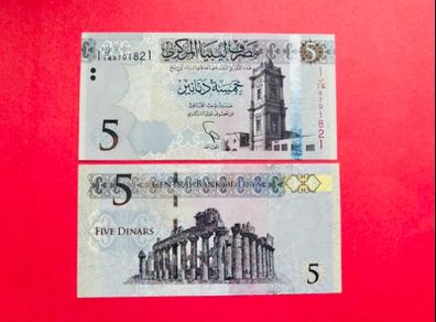 Libya. 5 Dinars  2015  Pick  81.  ( Uncirculated )