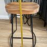 Premium Vintage-Style Elm Wood Barstools (Set of 4) Image 10