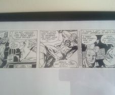 Spiderman newspaper strip. Original art by Larry Lieber