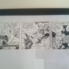 Spiderman newspaper strip. Original art by Larry Lieber