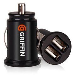 Griffin PowerJolt Micro Dual ipod iphone 4s 4 i pod ipad phone 2 Car USB charg