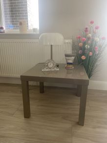 high gloss side table