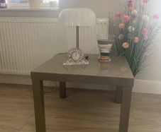 high gloss side table