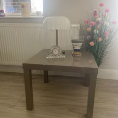 high gloss side table