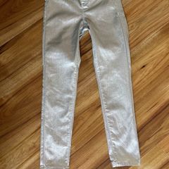 Next silver jeggings age 8 in excellent condition! Worn twice!