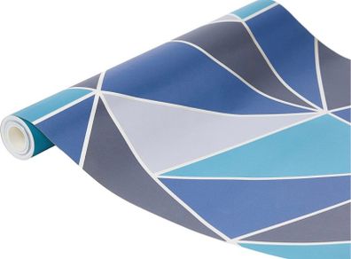 Apex Geo Sidewall Wallpaper, Aqua/navy Multiple Colours Available, See Photos (free Postage)