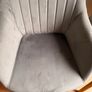 4 x JYSK ADSLEV dining chairs in grey velvet with natural solid wood legs Image 5