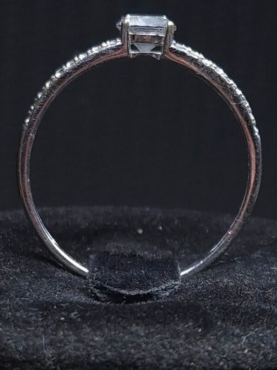 Vintage 9ct White Gold 375 Solitaire Ring Size 59.5