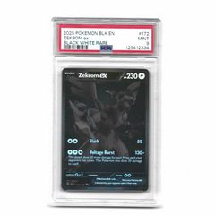 2025 Pokemon Blk En-black Bolt Black White Rare #172 Zekrom Ex Psa 9