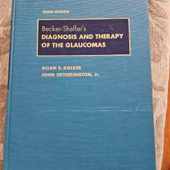 Beckers- Shaffer's Diagnosis And Therapy Of The Glaucomas. By Allan E. Kolker & John Hetherington,jr. Large Volume Hardback In Good Condition. See Photos For Same.