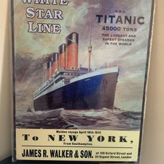 TITANIC metal sign