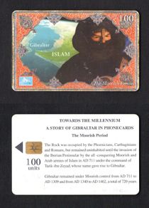1999 Gibraltar 100 unit Moorish Period (Gibraltar link with Islam) (Siemens - S5 (Module 33)) Phonecard