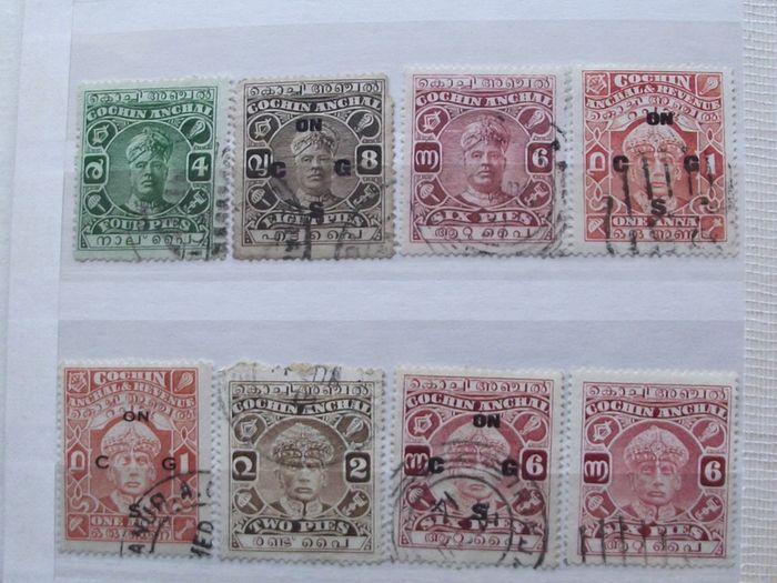A extensive collection of Stamps from Indian States, presented in the album