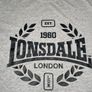 Lonsdale Mens Short Sleeve T-Shirt Size 2XL Grey Marl Image 3
