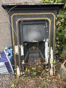 antique cast iron fireplace