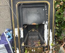 antique cast iron fireplace