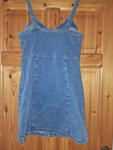 Denim fitted mini dress