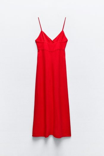 Zara Linen blend strappy midi Dress