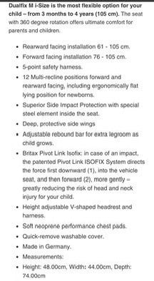 Britax Dualfix M i-Size Cosmos Black Car Seat