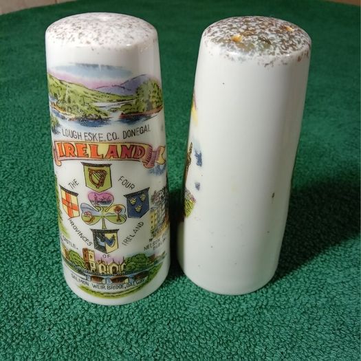 Vintage Irish Souvenir  Salt & Pepper Set
