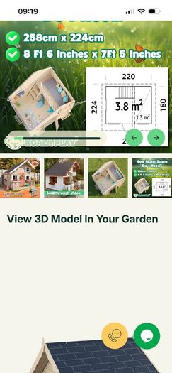 2 storey wooden playhouse