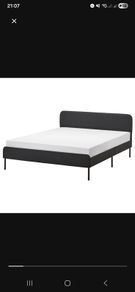 Double bed without mattress