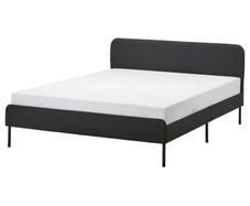 Double bed without mattress