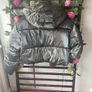 jacket Zara size small cropped metallic hooded jacket Image 9
