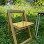 Wooden folding table and chairs Image 4